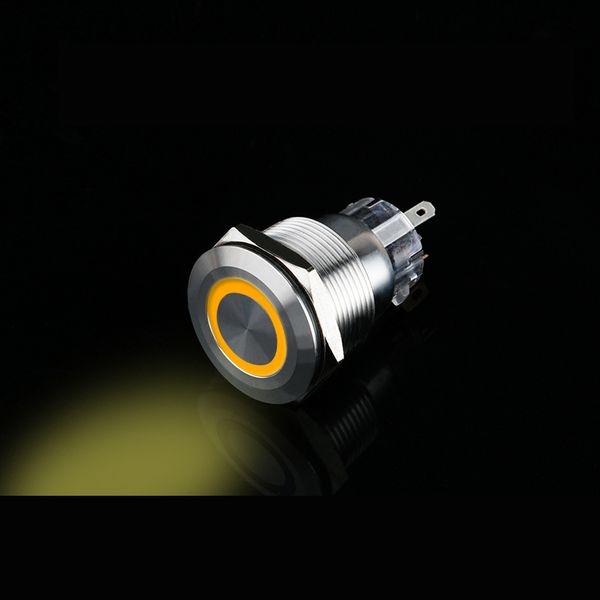 Công tắc 22mm LED tròn 220v nhấn khóa/ Lock