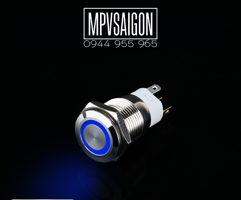 Công tắc 16mm LED tròn thân ngắn