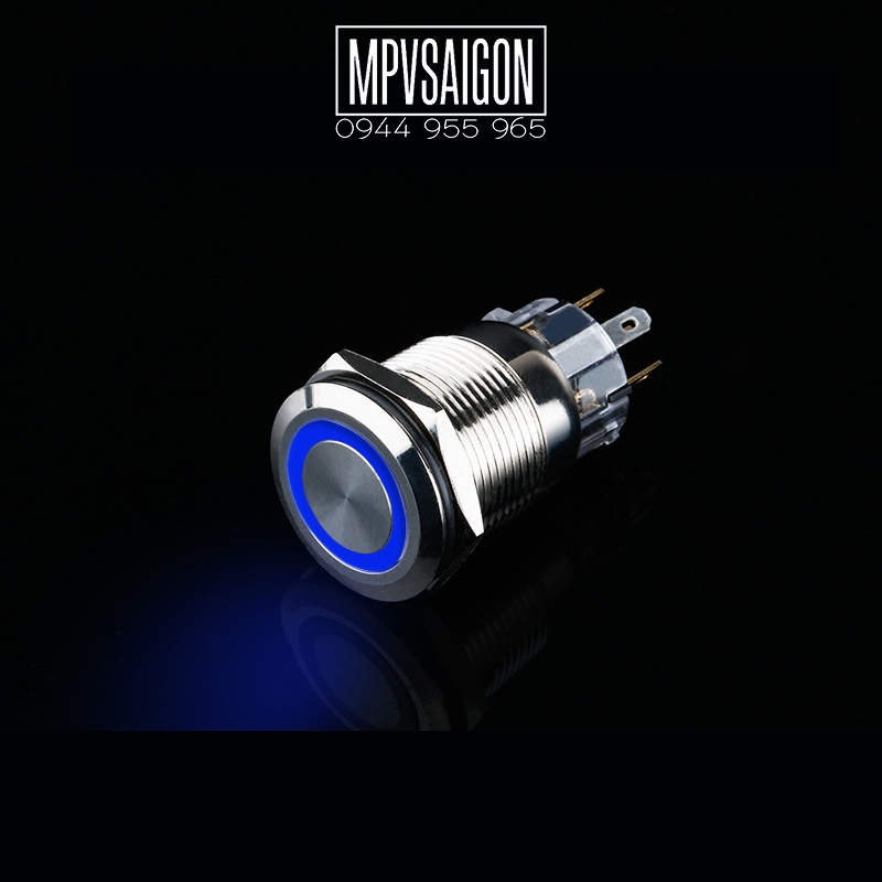 Công tắc kim loại19mm LED tròn 12V~24V