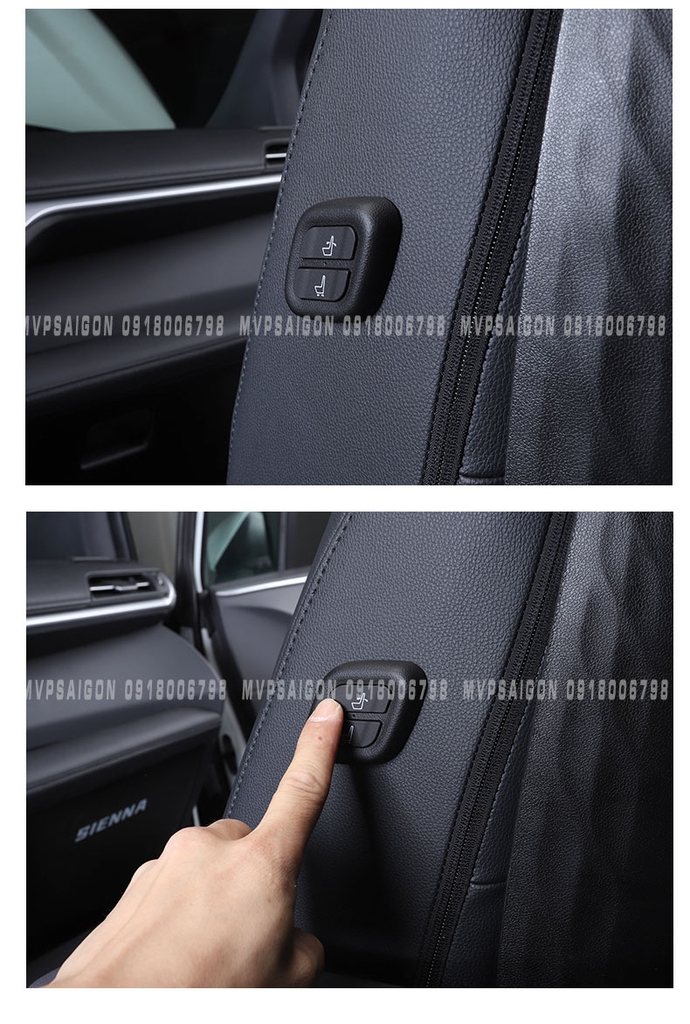 Công tắc phụ điều khiển ghế - gắn trên hông lưng ghế phụ xe ô tô