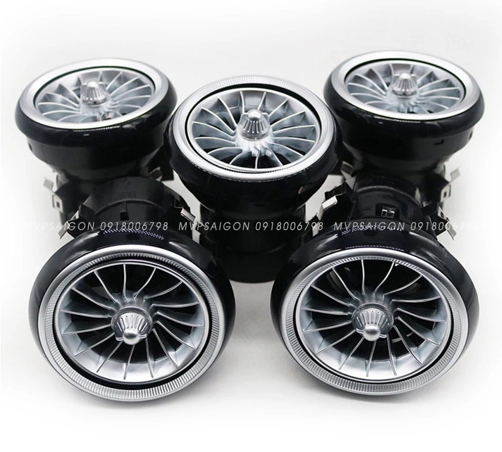 Cửa gió điều hoà Tuabin Led 64 màu cho xe Mercedes-Benz C, GLC Class (2015-2025)