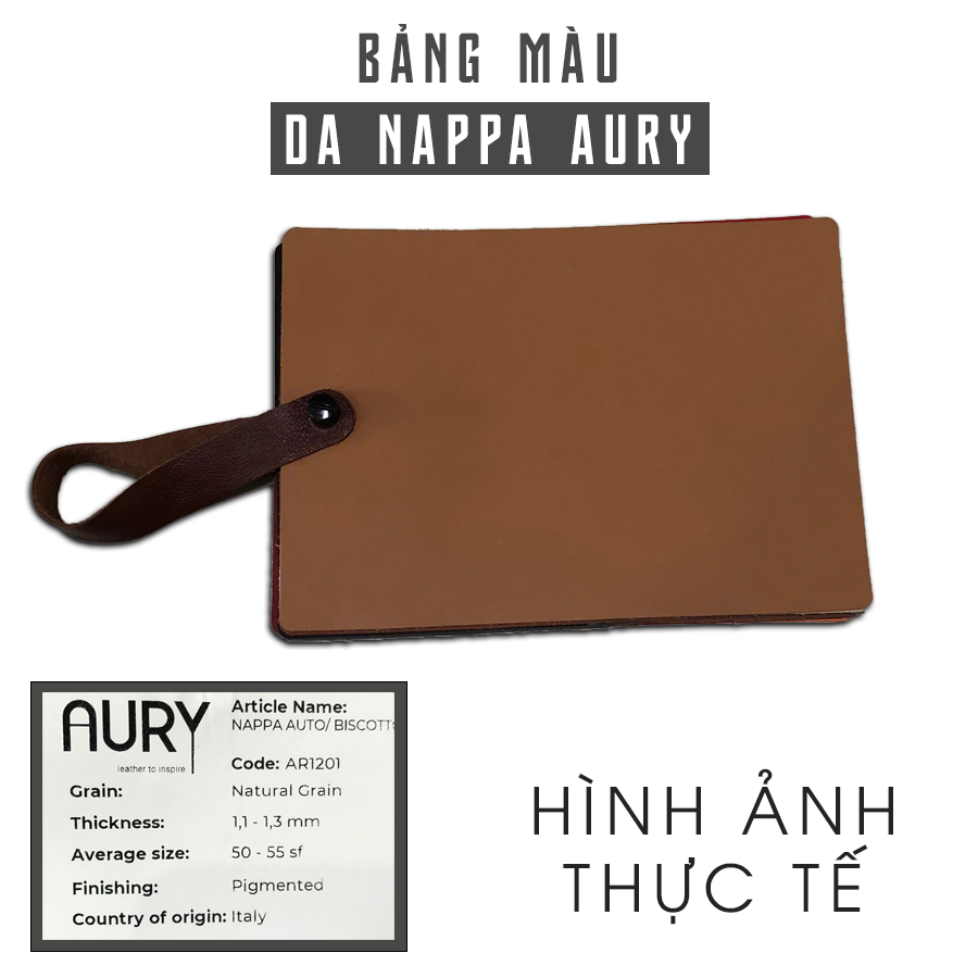 Da Nappa nhập khẩu Ý thượng hạng Aury - Bọc ghế ô tô đẳng cấp