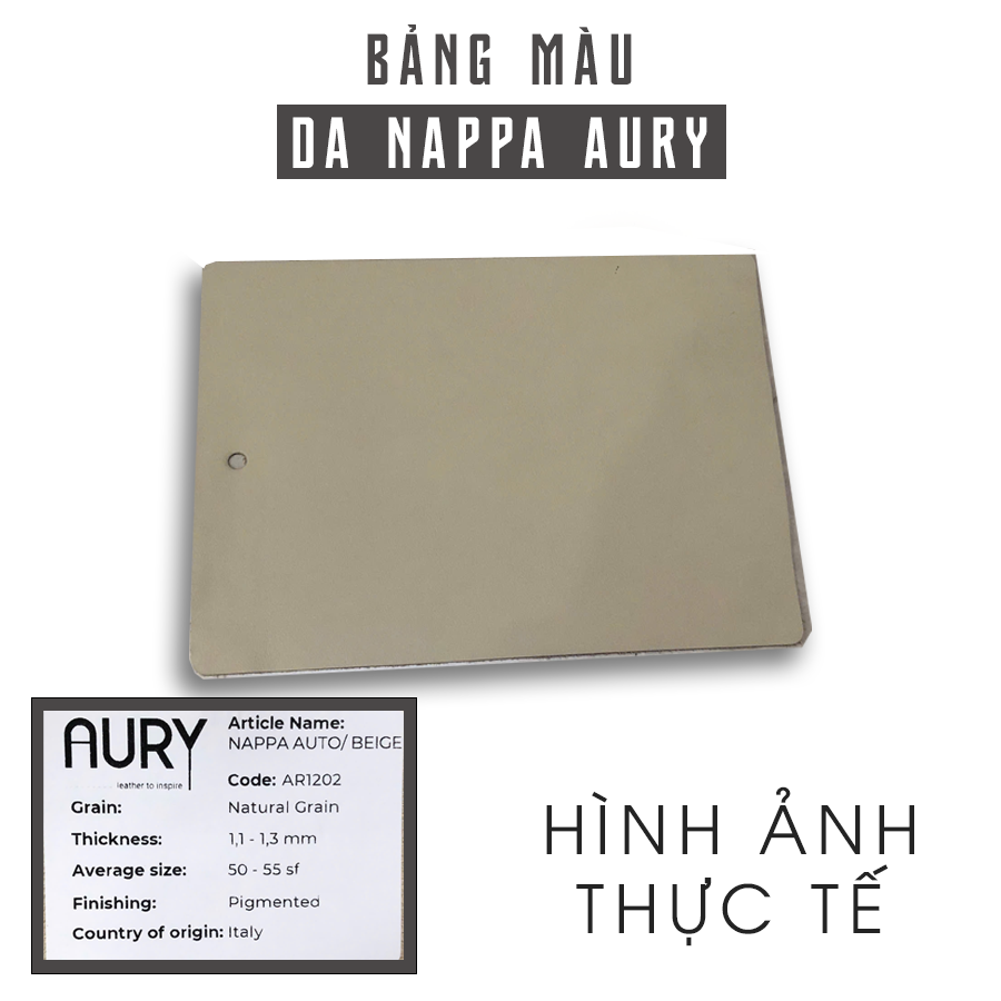 Da Nappa nhập khẩu Ý thượng hạng Aury - Bọc ghế ô tô đẳng cấp