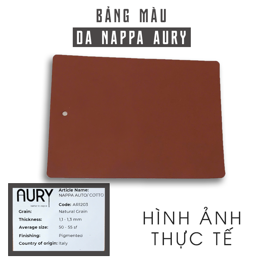 Da Nappa nhập khẩu Ý thượng hạng Aury - Bọc ghế ô tô đẳng cấp