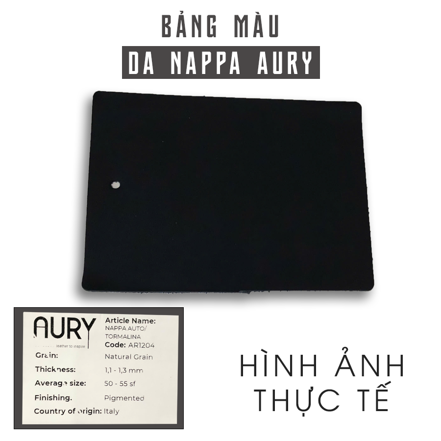 Da Nappa nhập khẩu Ý thượng hạng Aury - Bọc ghế ô tô đẳng cấp