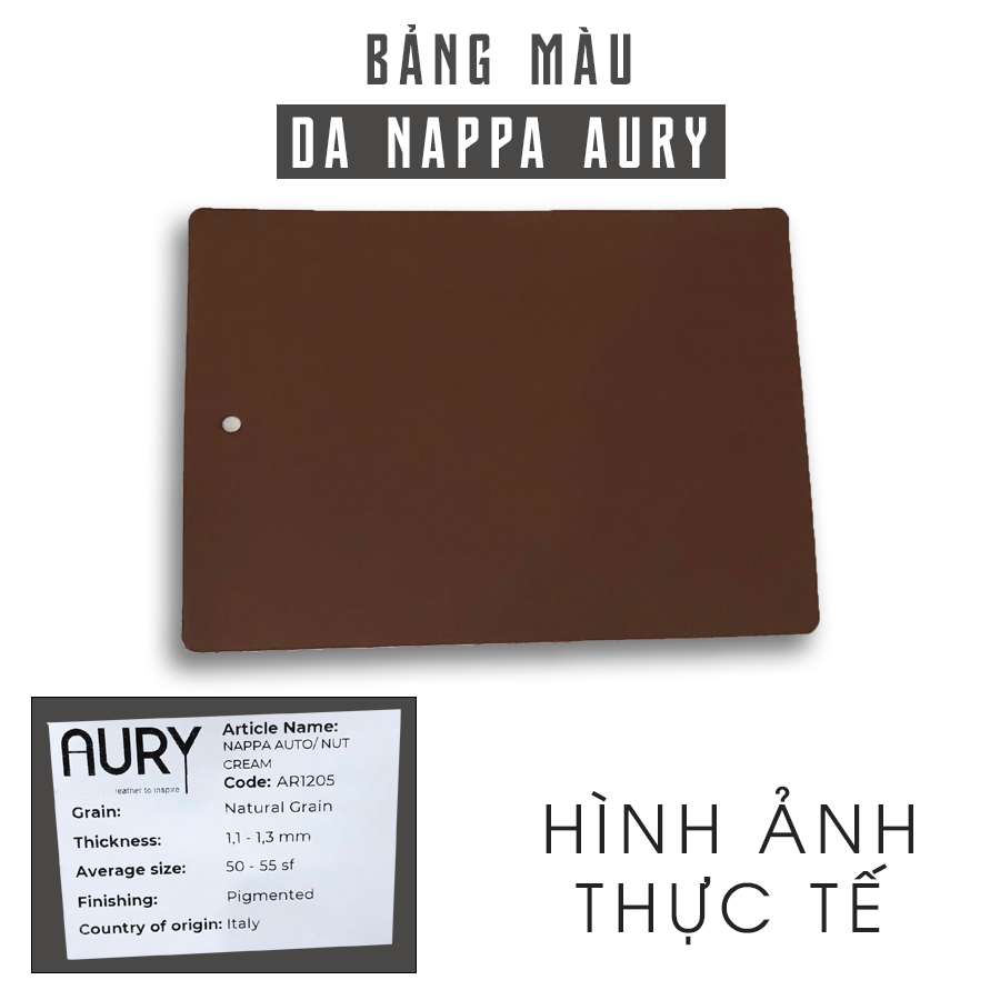 Da Nappa nhập khẩu Ý thượng hạng Aury - Bọc ghế ô tô đẳng cấp