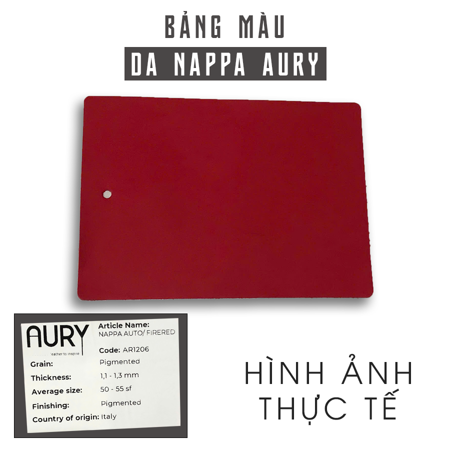 Da Nappa nhập khẩu Ý thượng hạng Aury - Bọc ghế ô tô đẳng cấp