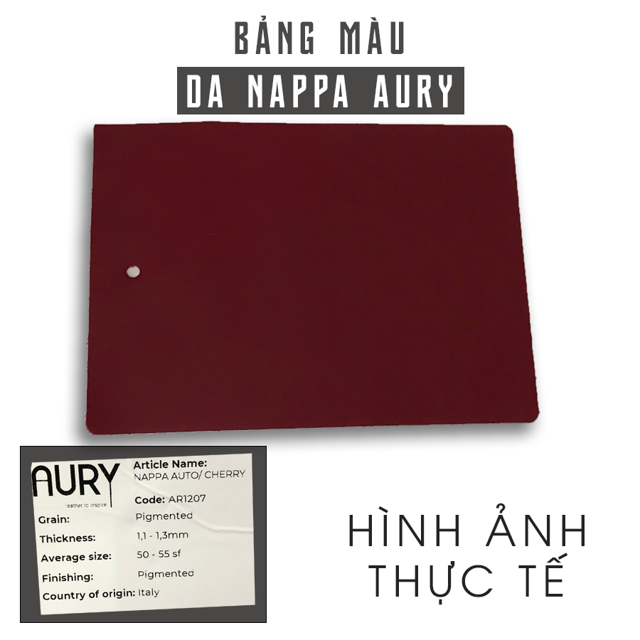 Da Nappa nhập khẩu Ý thượng hạng Aury - Bọc ghế ô tô đẳng cấp