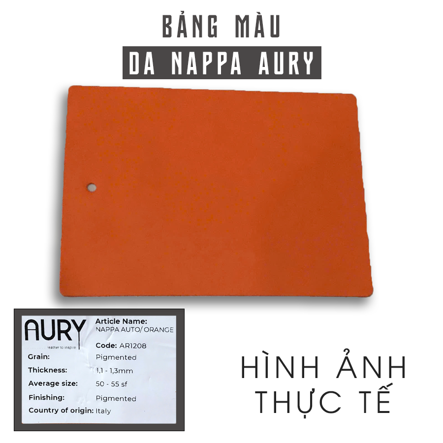 Da Nappa nhập khẩu Ý thượng hạng Aury - Bọc ghế ô tô đẳng cấp