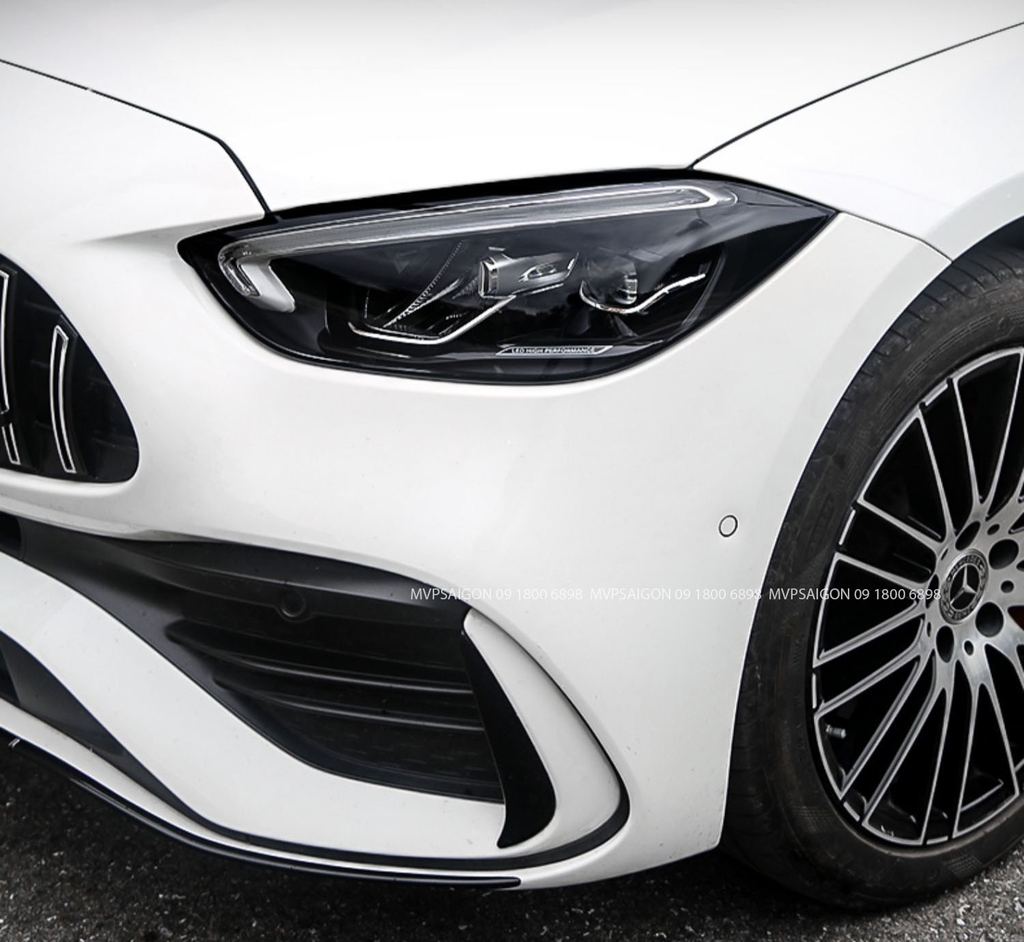 Dán decal màu khói chi tiết đèn Benz C class C200 GLC