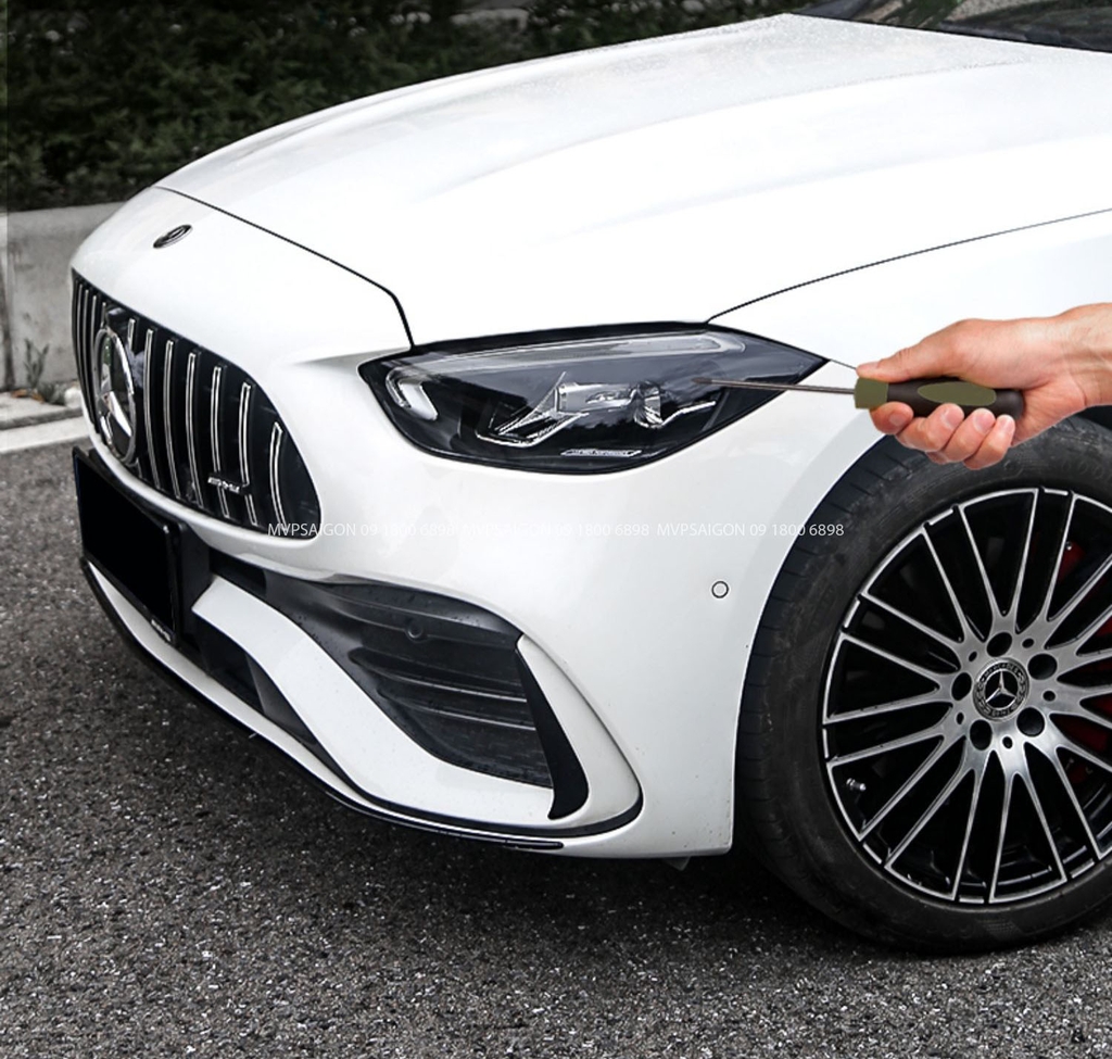 Dán decal màu khói chi tiết đèn Benz C class C200 GLC