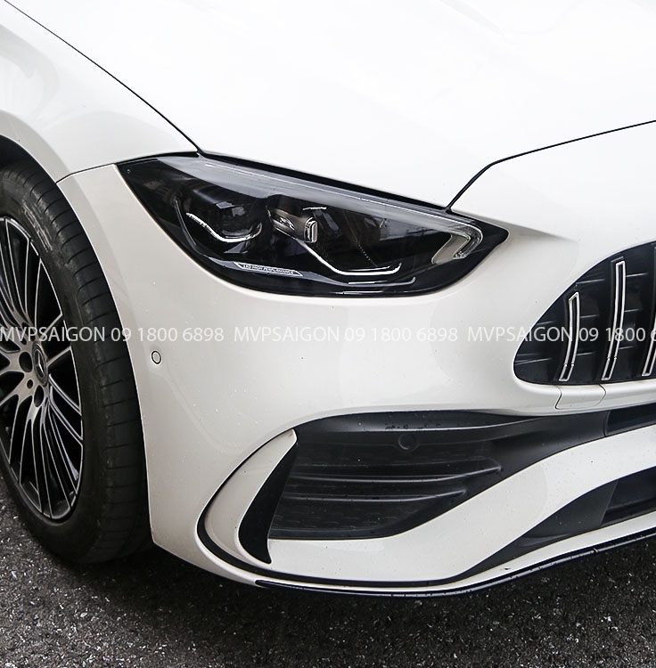 Dán decal màu khói chi tiết đèn Benz C class C200 GLC