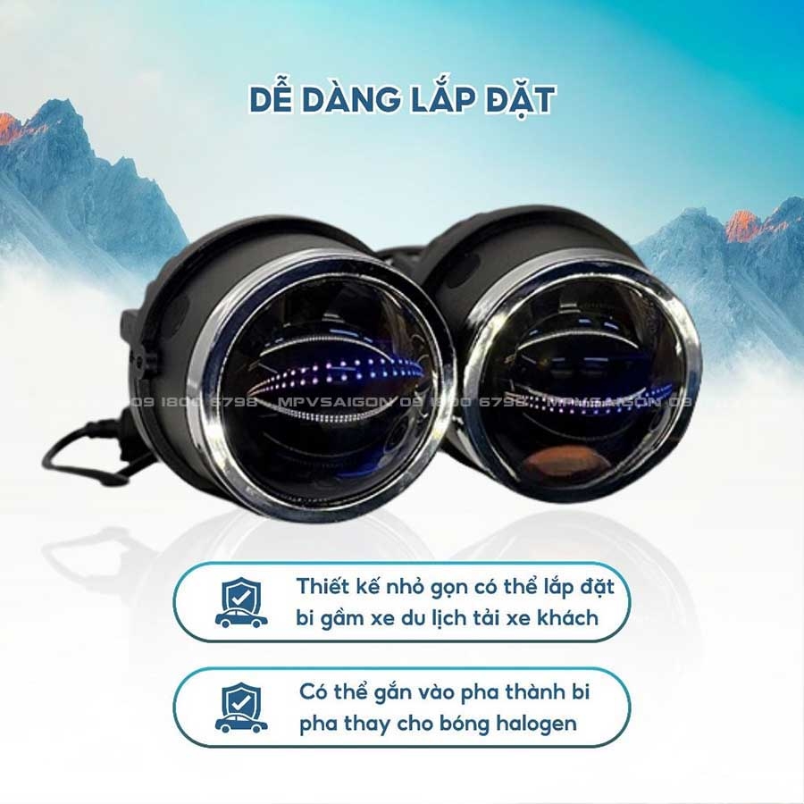 Đèn LED gầm ô tô Rain Master siêu sáng chống nước và có laser