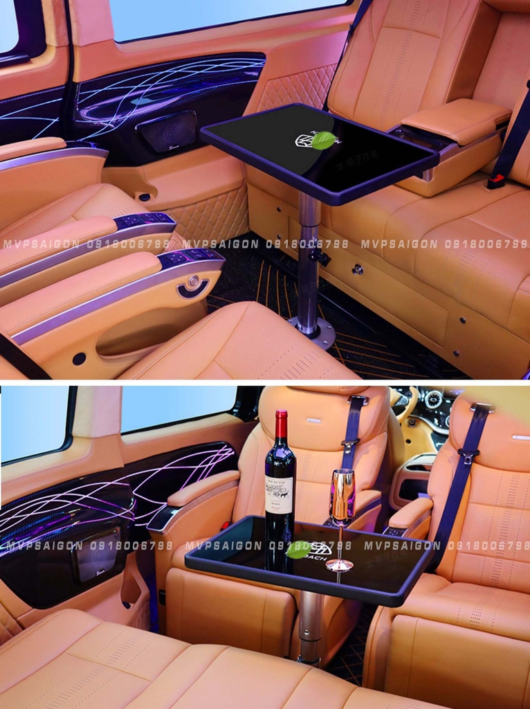 Độ bàn ăn bàn trà rượu phong cách du thuyền Benz V250 mẫu mới nhất