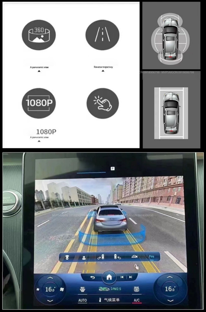 Độ camera 360 Benz A-class B-class C-class E-class S-class GLB GLE GLC