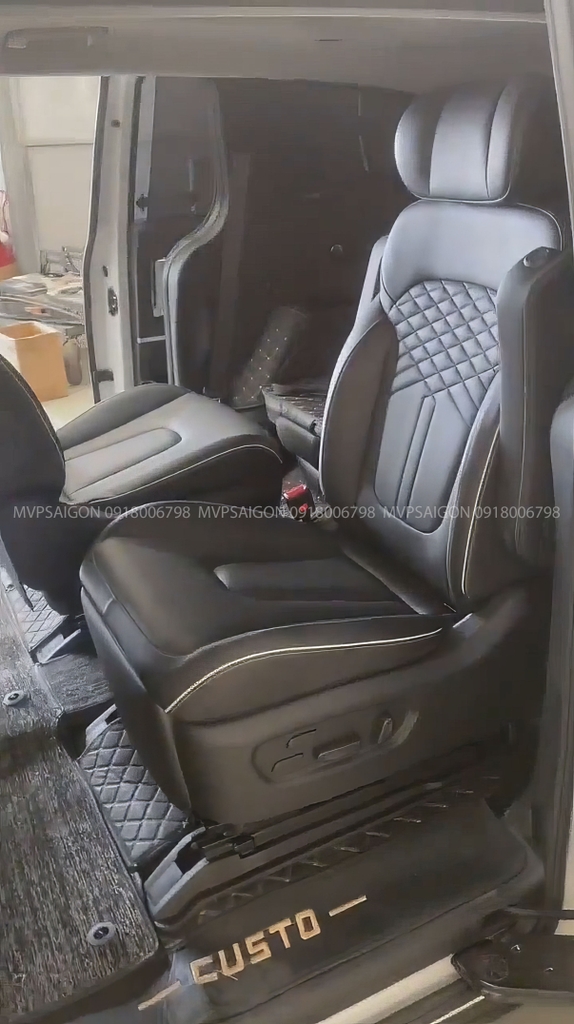 Độ ghế xoay 180 & 360 độ Hyundai Custin