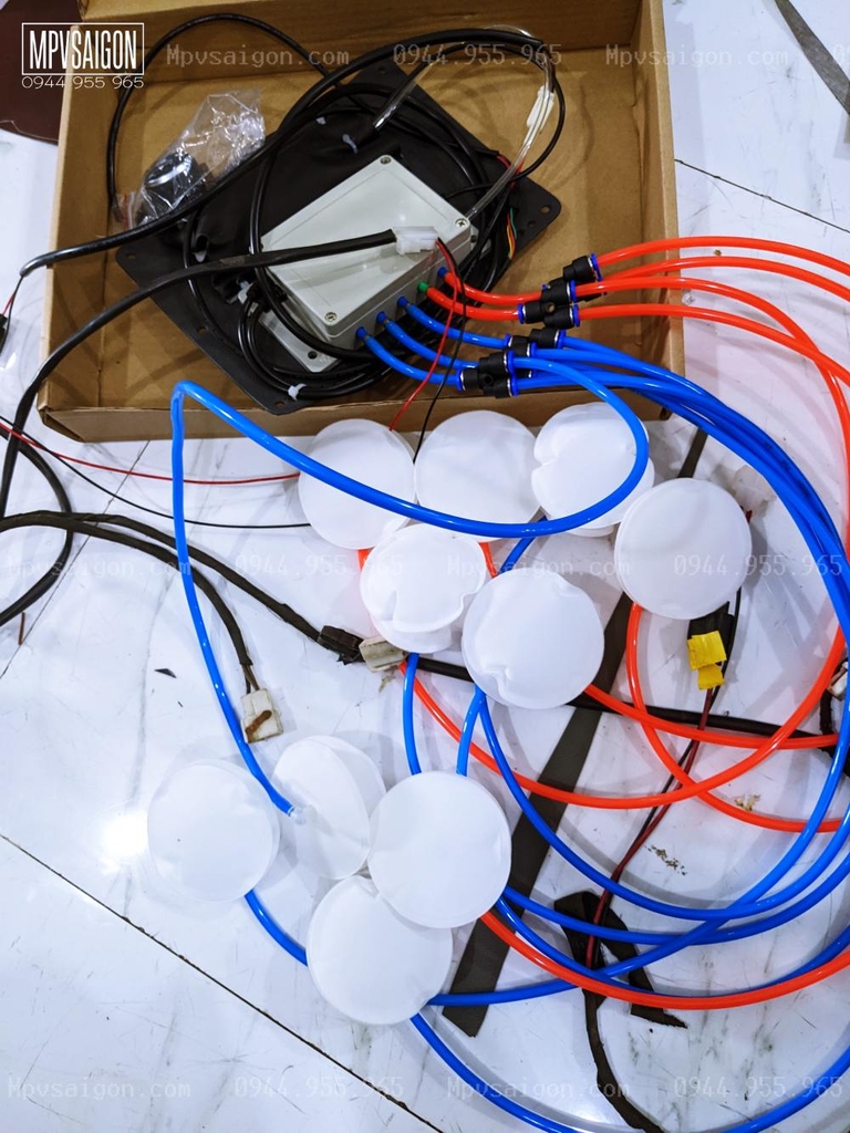 Độ Massage cho ghế xe Huyndai Santafe