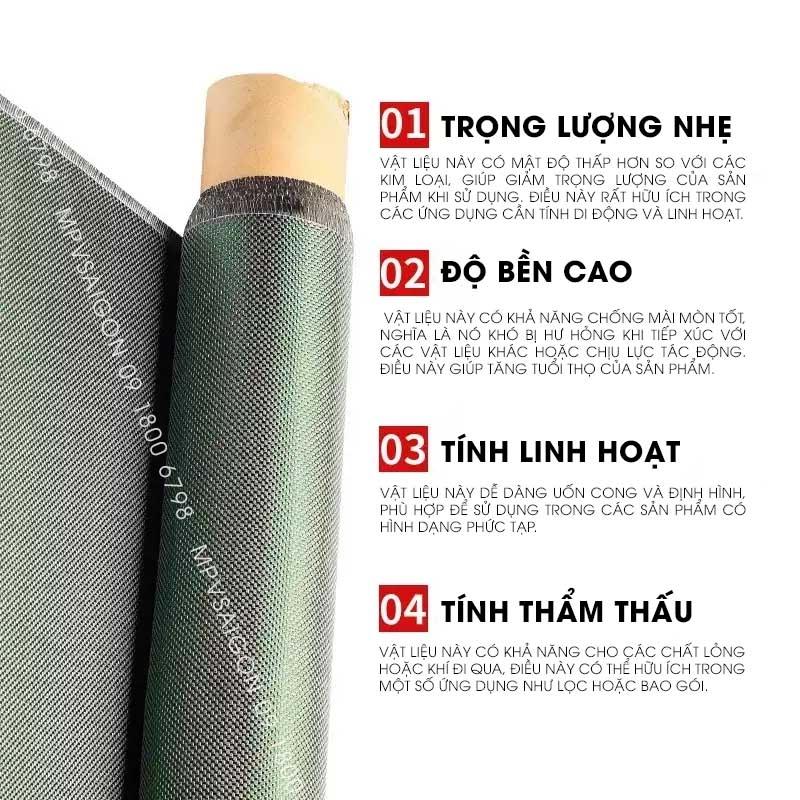 Vải carbon fiber 3K dệt cho nội thất ô tô C04