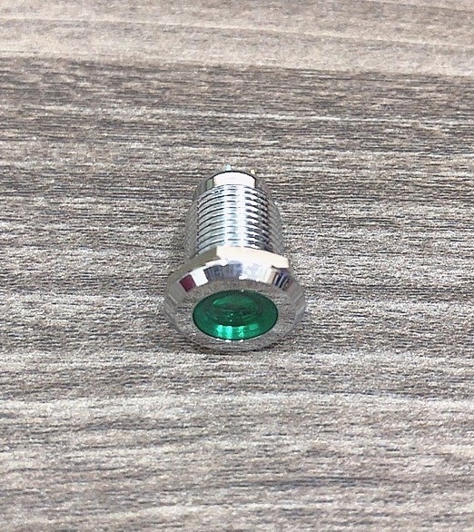 LED tín hiệu 12mm kim loại đầu bằng chống nước chống gỉ sét 12V  ô tô tàu thuyền tủ điện y tế ô tô