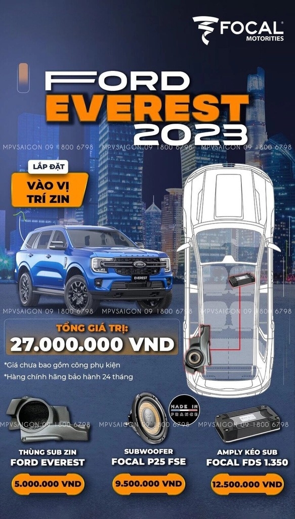 EVEREST NÂNG CẤP LOA SUB HƠI FOCAL FLAX EVO P25 PSE: Giải pháp ngon bổ rẻ cho hệ thống âm thanh zin