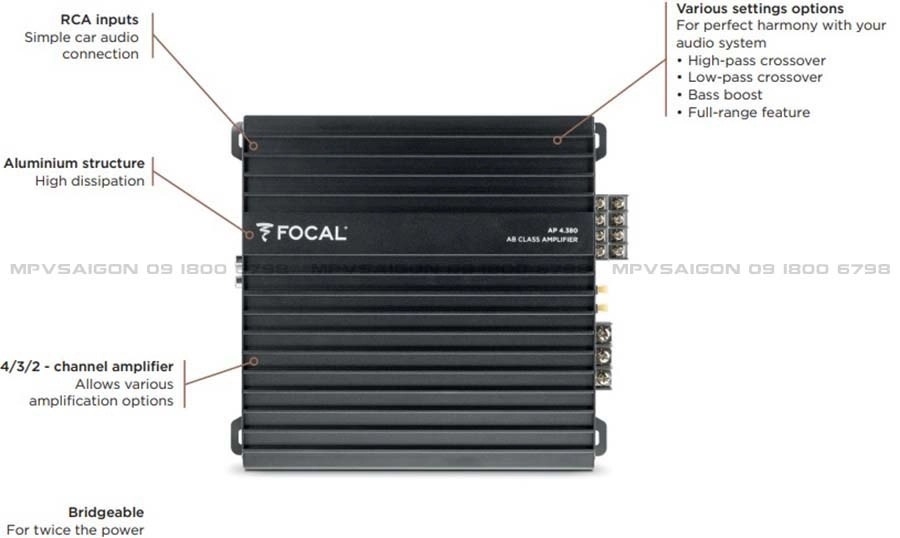 Focal Auditor AP-4340: amply 4 kênh