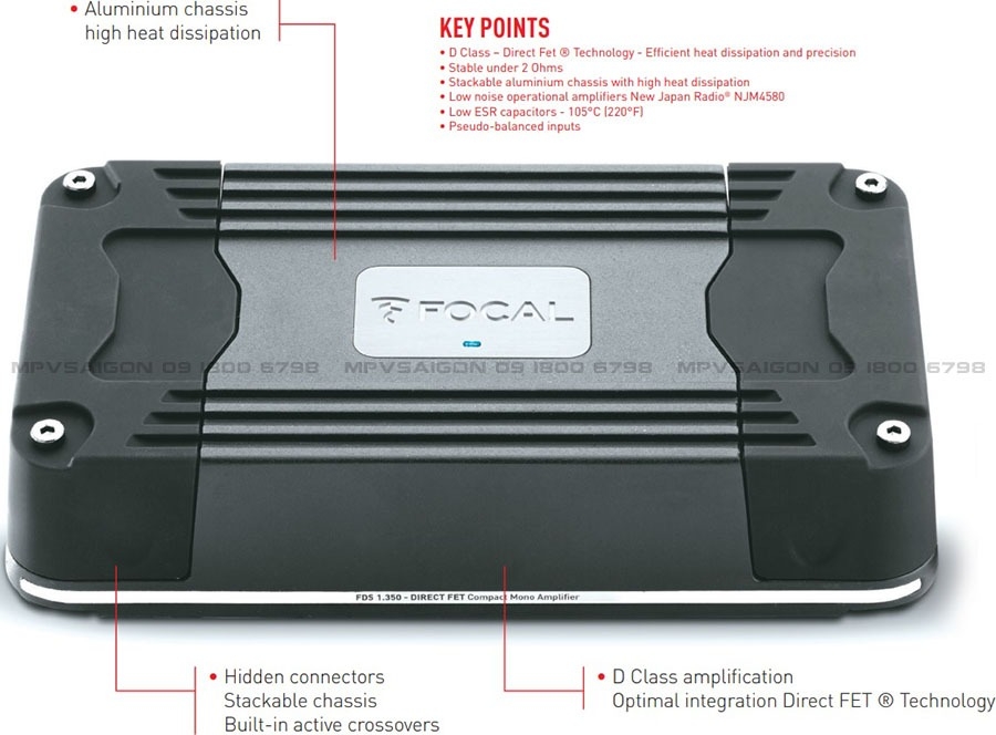 Focal FDS 1.350 - amply mono 1 kênh kéo sub hơi