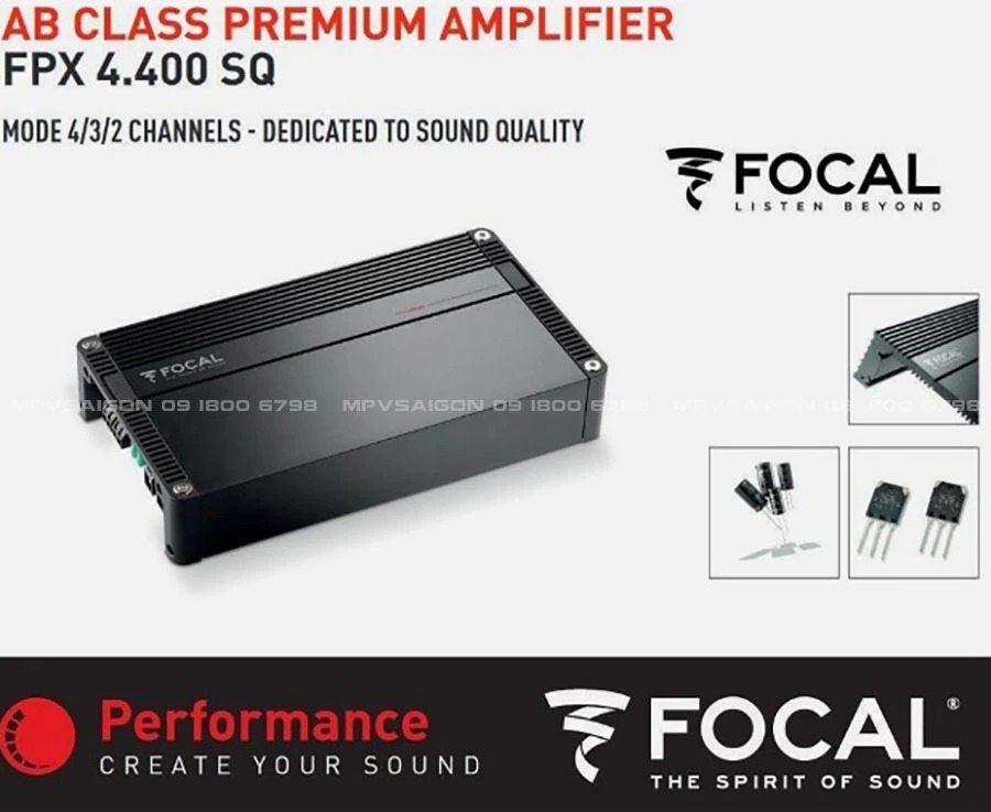 Focal FPX 4.400SQ: amply đa kênh cao cấp