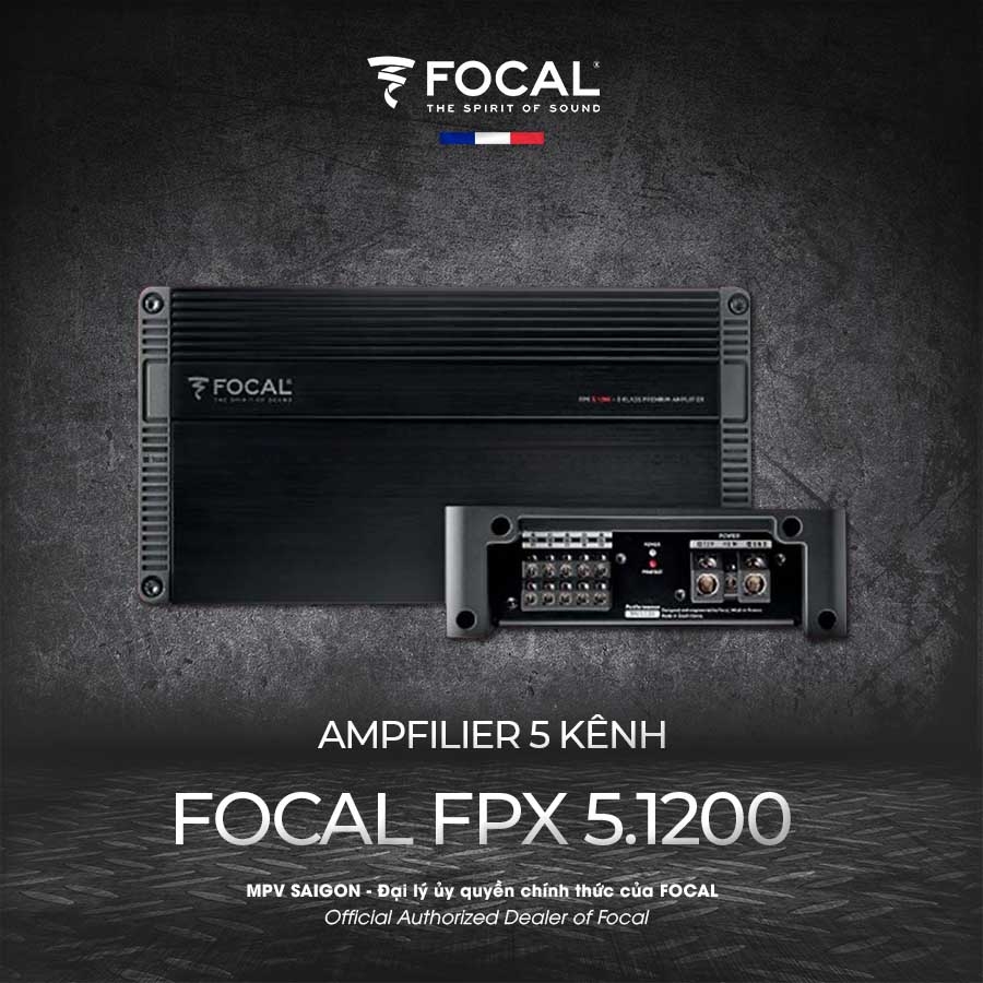 Amply 5 kênh FPX 5.1200 Focal 4Ω - 4x75W RMS + 1x420W RMS