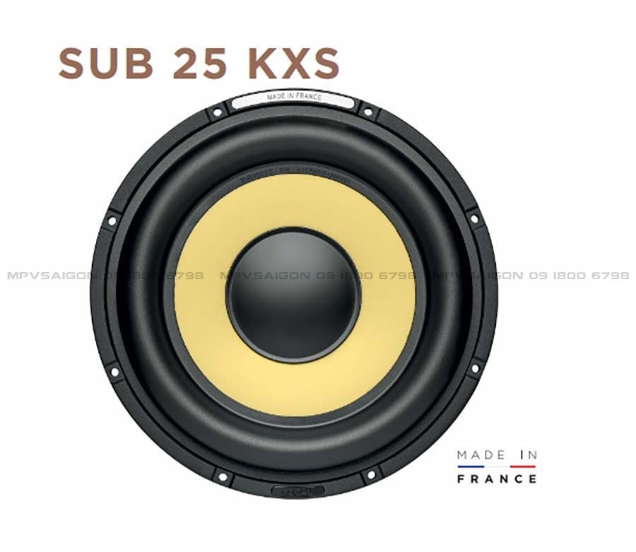 Focal Sub 25 KXS - Sub hơi 10 inch mỏng với màng loa aramid fiber đẳng cấp