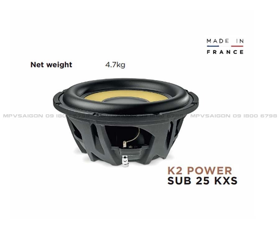 Focal Sub 25 KXS - Sub hơi 10 inch mỏng với màng loa aramid fiber đẳng cấp