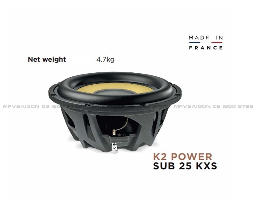 Focal Sub 25 KXS - Sub hơi 10 inch mỏng với màng loa aramid fiber đẳng cấp