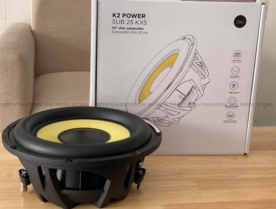 Focal Sub 25 KXS - Sub hơi 10 inch mỏng với màng loa aramid fiber đẳng cấp