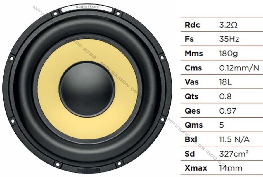 Focal Sub 25 KXS - Sub hơi 10 inch mỏng với màng loa aramid fiber đẳng cấp