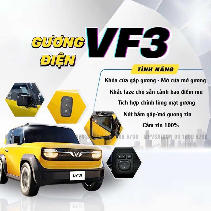 Nâng cấp gập gương điện tự động VF3