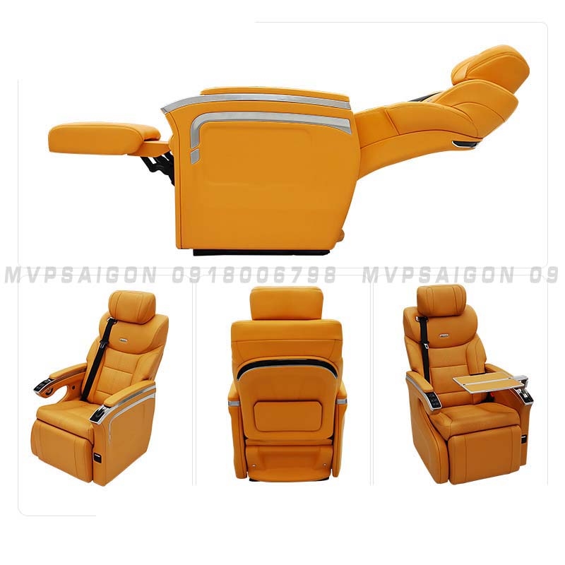 Ghế limousine có bàn xếp gọn lắp đặt Benz V250