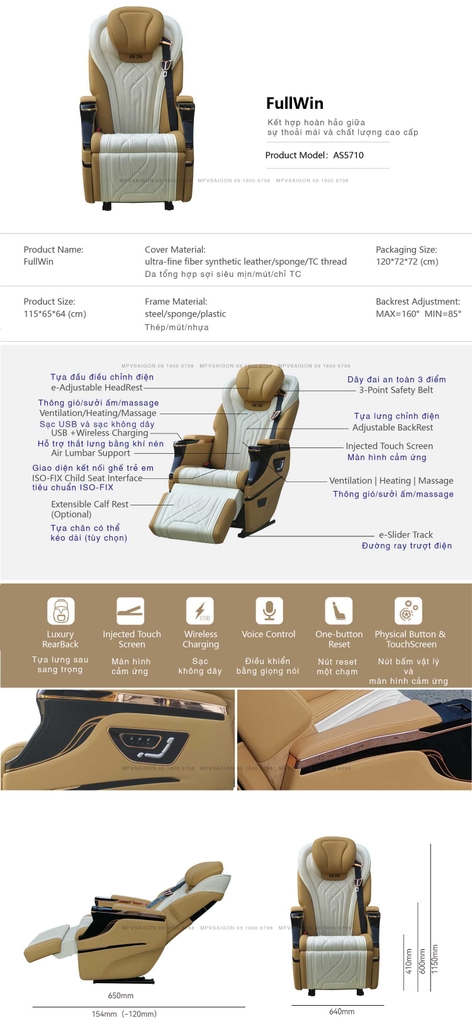 Ghế limousine Fullwin