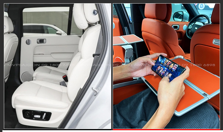 Ghế Limousine thương gia có bàn xếp gọn trong tay ghế