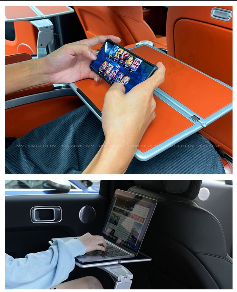 Ghế Limousine thương gia có bàn xếp gọn trong tay ghế