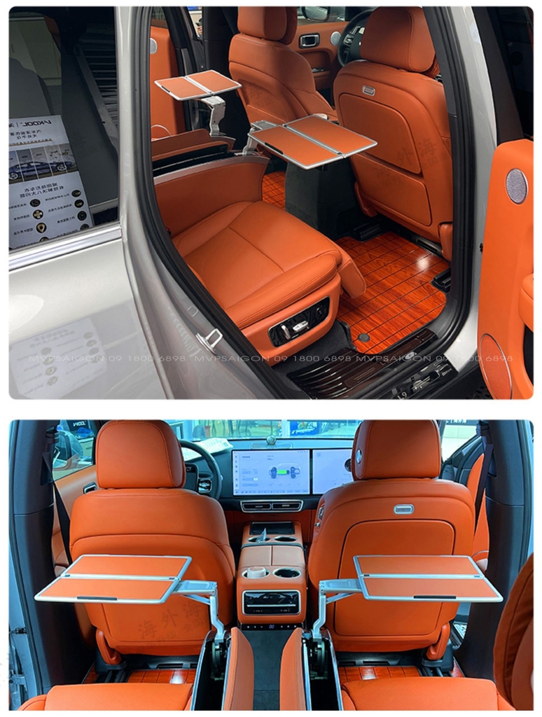 Ghế Limousine thương gia có bàn xếp gọn trong tay ghế