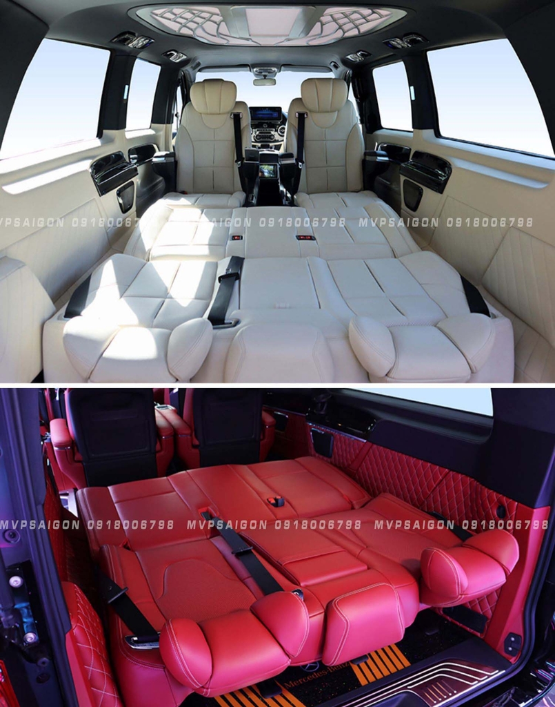 Ghế sofa băng ba ngả giường phẳng matxa dành riêng Benz V250