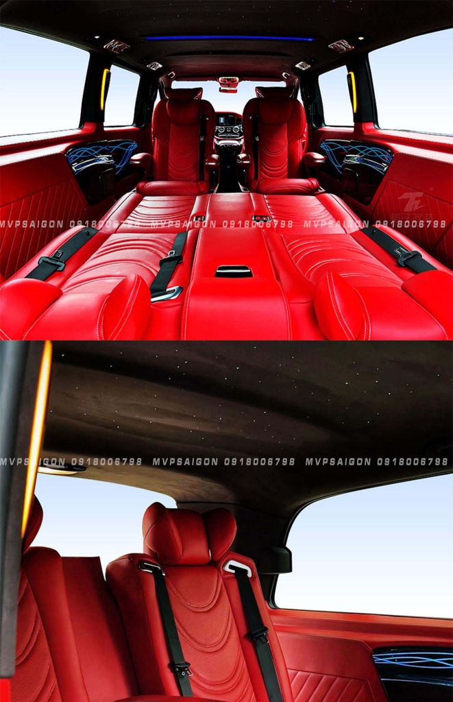 Ghế sofa băng ba ngả giường phẳng matxa dành riêng Benz V250