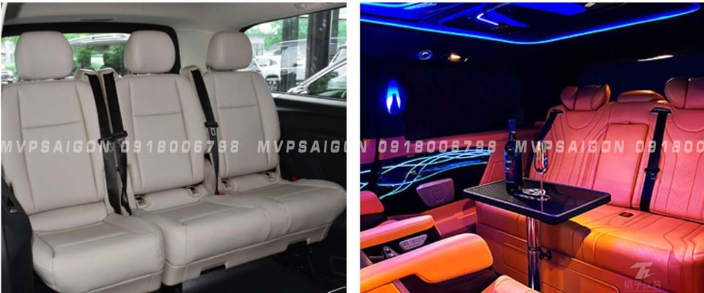 Ghế sofa băng ba ngả giường phẳng matxa dành riêng Benz V250