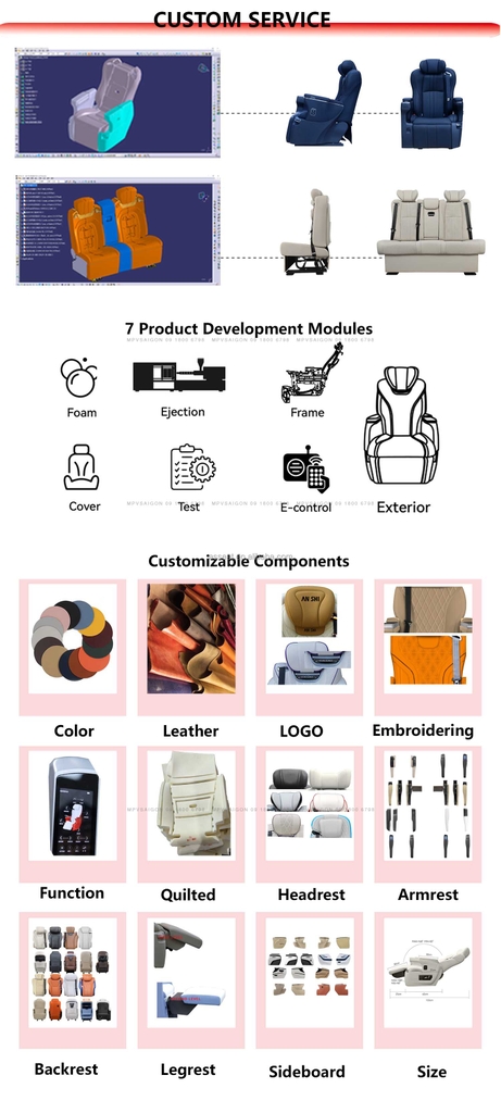 Ghế Thương gia Limousine Lexus LM tại MPVSAIGON