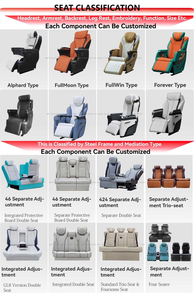 Ghế Thương gia Limousine Lexus LM tại MPVSAIGON