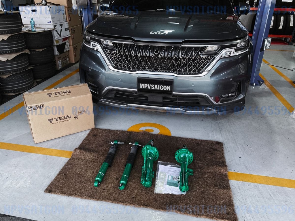 Nâng cấp phuộc Tein Japan Kia Carnival 2024 2025 - Giải pháp giúp xe êm ái bớt chòng chành