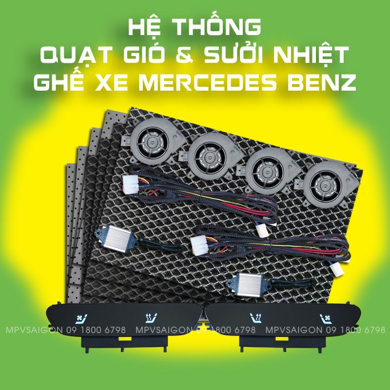 Quạt thông gió mát ghế - sưởi nhiệt ghế xe Mercedes Benz C-class E-class GLC GLB