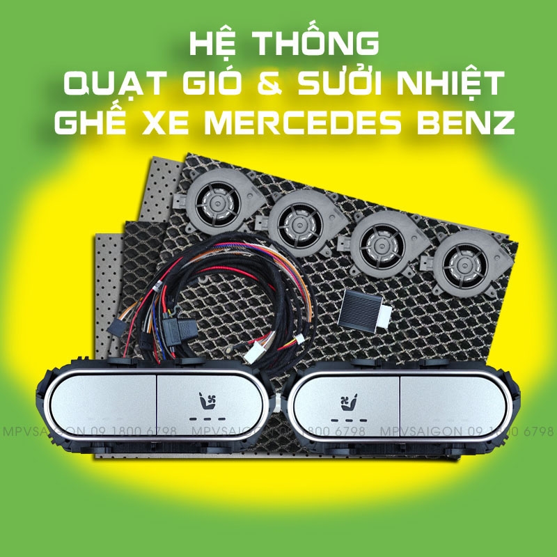 Quạt thông gió mát ghế - sưởi nhiệt ghế xe Mercedes Benz C-class E-class GLC GLB