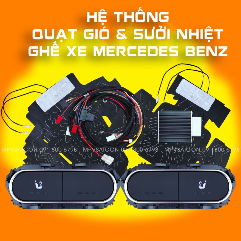 Quạt thông gió mát ghế - sưởi nhiệt ghế xe Mercedes Benz C-class E-class GLC GLB