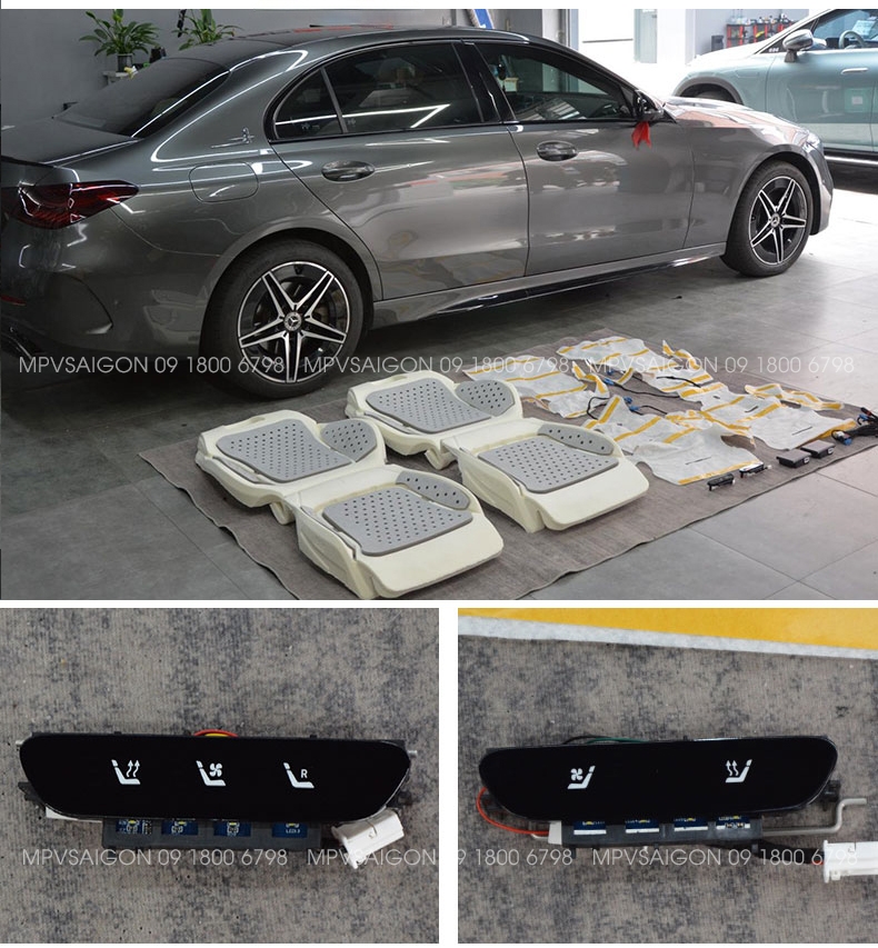 Quạt thông gió mát ghế - sưởi nhiệt ghế xe Mercedes Benz C-class E-class GLC GLB
