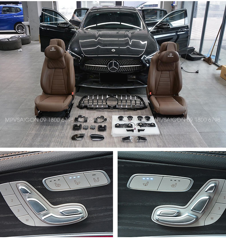 Quạt thông gió mát ghế - sưởi nhiệt ghế xe Mercedes Benz C-class E-class GLC GLB